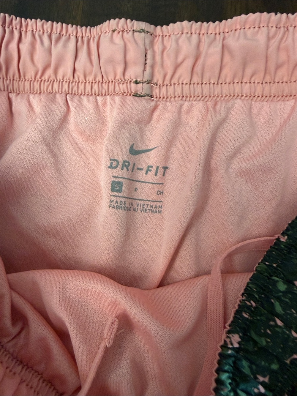 Nike Black Pink Green Athletic Running Shorts - Picture 3 of 5
